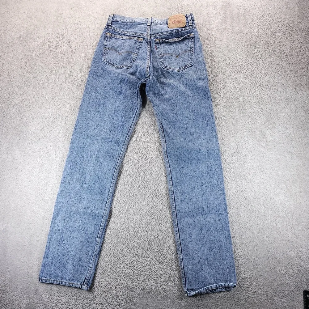 VTG Levis 501 Jeans Mens 31x34 Blue Regular Straight Acid Wash Made In USA 90s